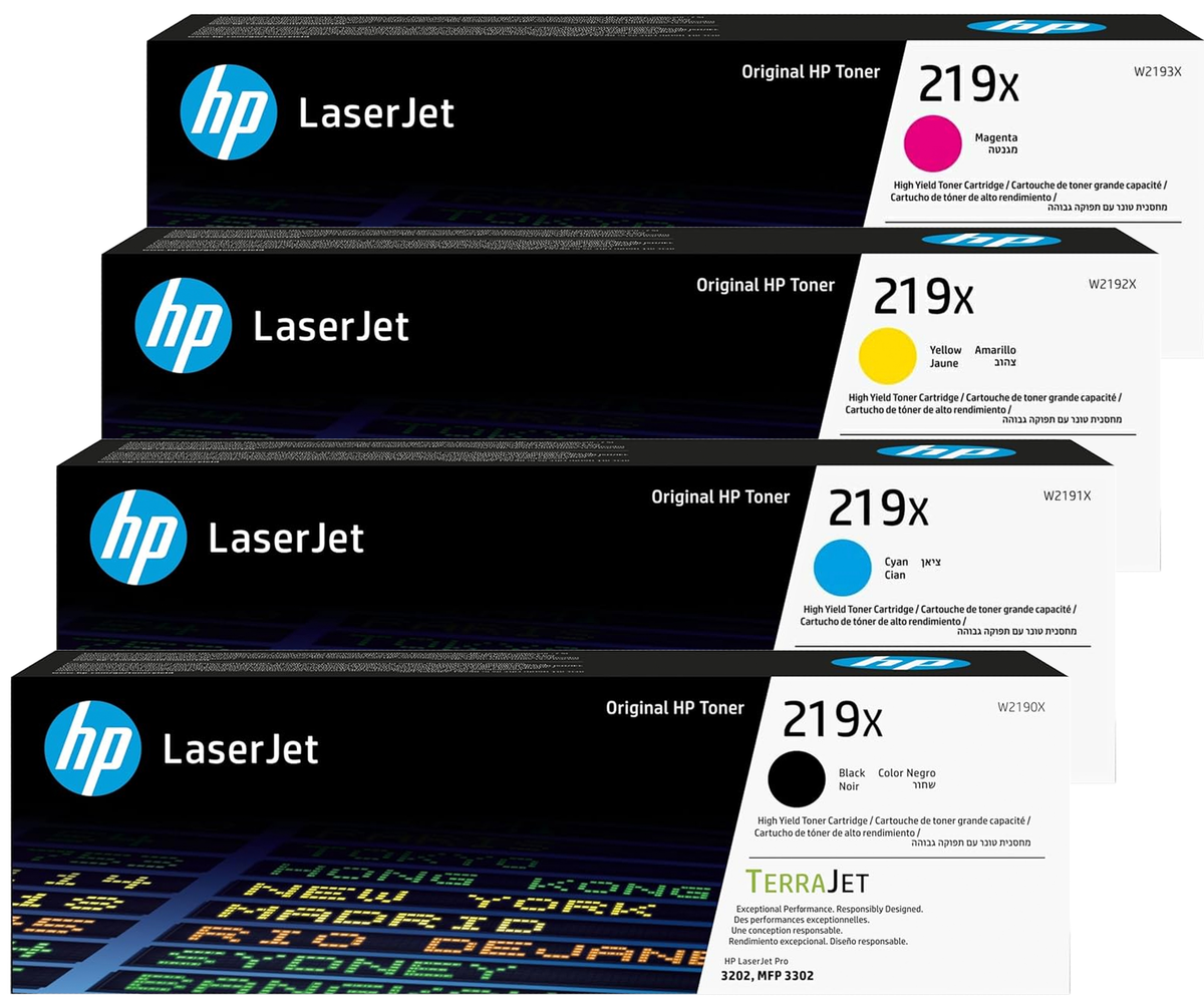 Kit Toner Originali HP 219X Alta Capacità (W2190X W2191X W2192X W2193X) CMYK