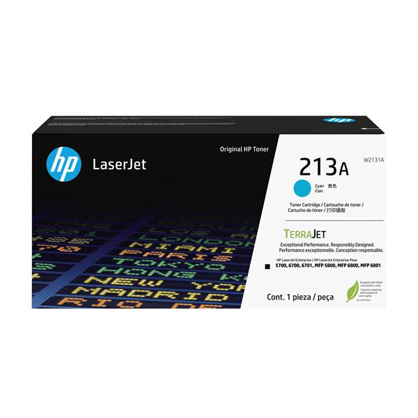 Toner Originale Ciano HP LaserJet 213A 3000 Pagine - W2131A