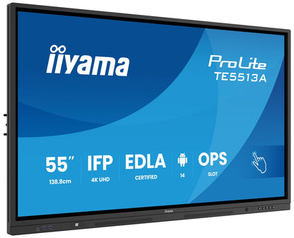 IIYAMA 55 uhd ir 40p touch ag with interactive android os - Codice TE5513A-B1AG