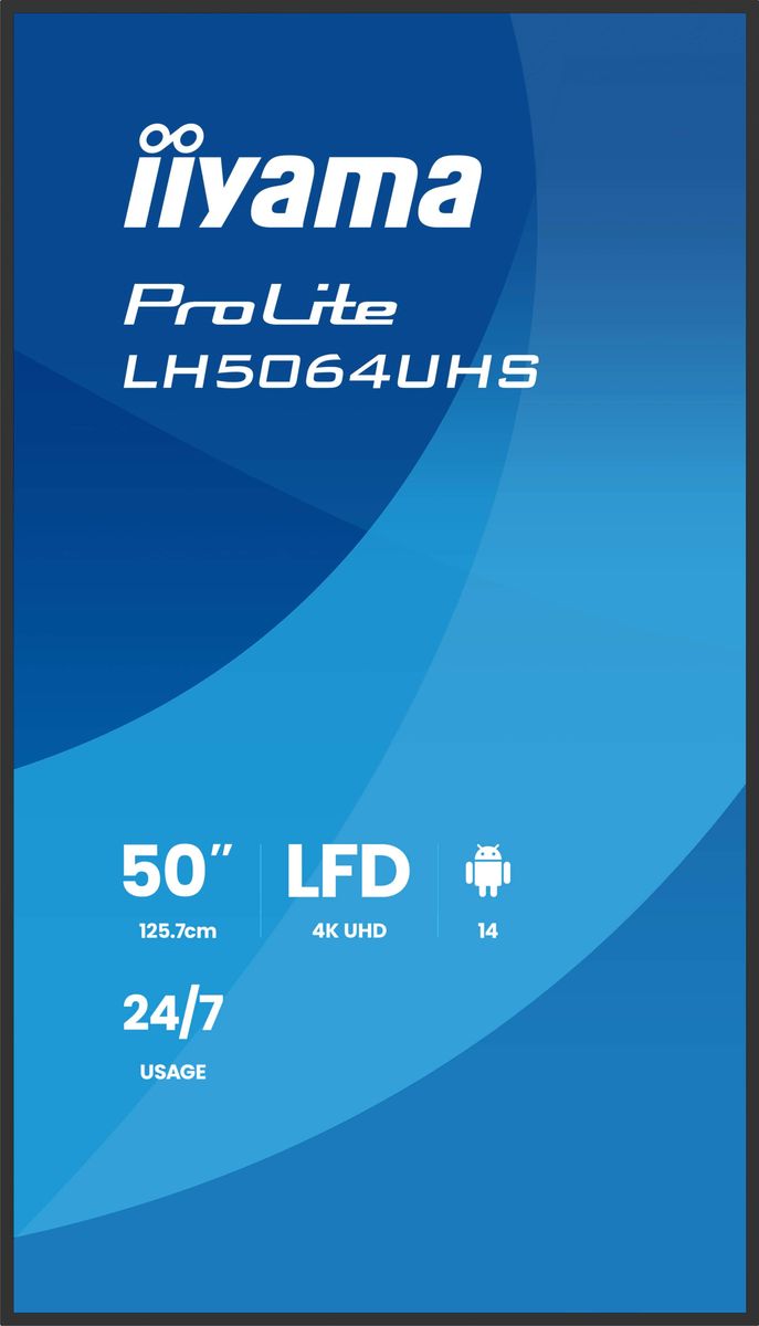 Monitor IIYAMA 55 3840x2160, uhd va android 14 os Codice: LH5564UHS-B1AG