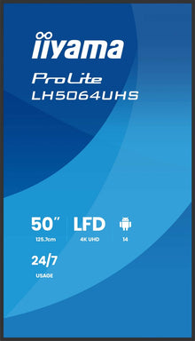 Monitor IIYAMA 55 3840x2160, uhd va android 14 os Codice: LH5564UHS-B1AG