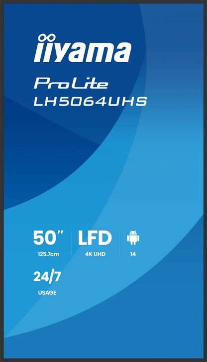Monitor IIYAMA 55 3840x2160, uhd va android 14 os Codice: LH5564UHS-B1AG