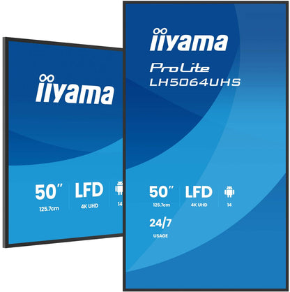 Monitor IIYAMA 55 3840x2160, uhd va android 14 os Codice: LH5564UHS-B1AG