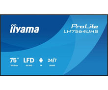 MONITOR IIYAMA 75" lcd uhd 4k android 14 os wifi 24/7 - Codice LH7564UHS-B1AG