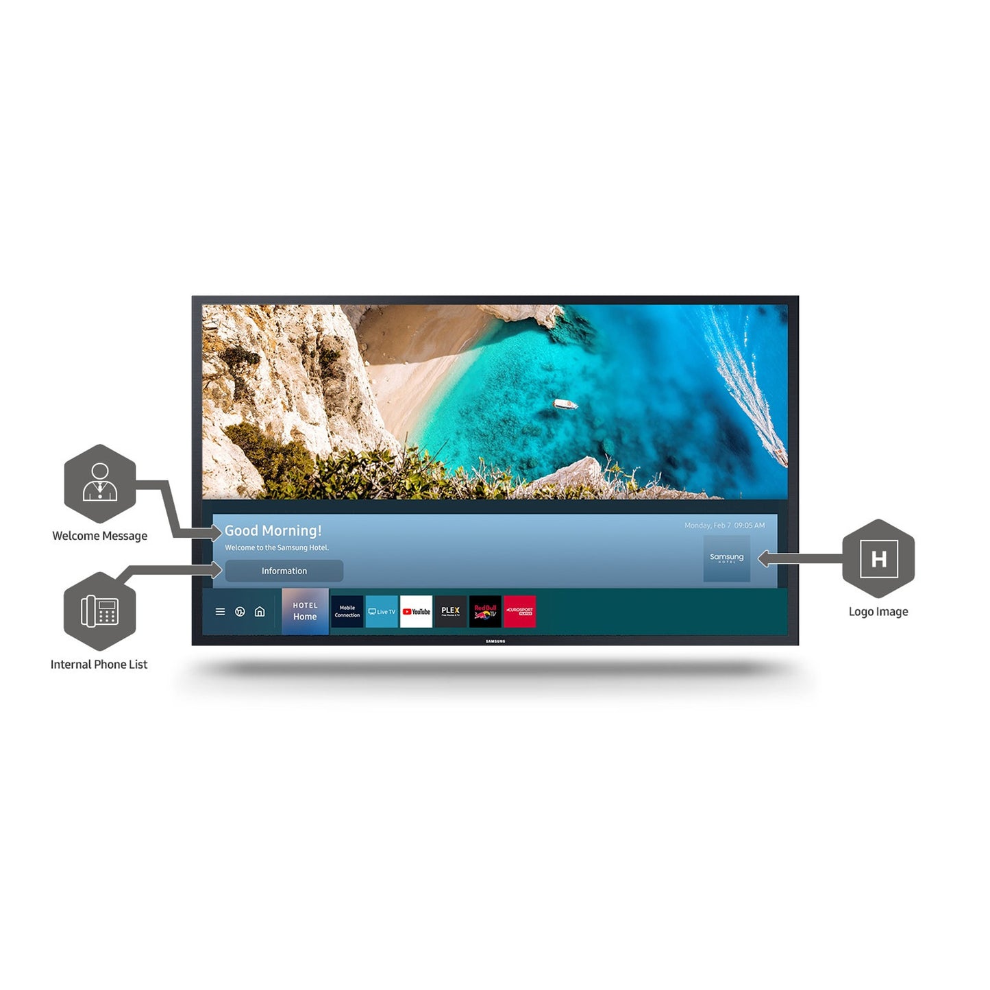 Samsung Hotel Display Serie HT5300 da 32" FHD - Codice HG32T5300EZXZT