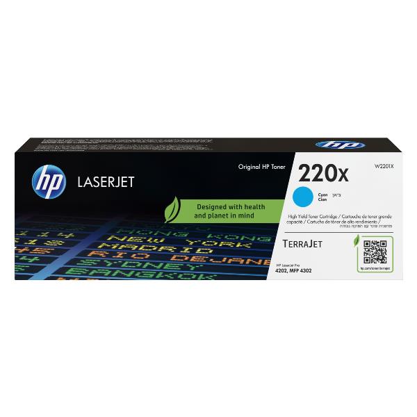 Cartuccia toner originale ciano LaserJet HP 220X - Codice: W2201X