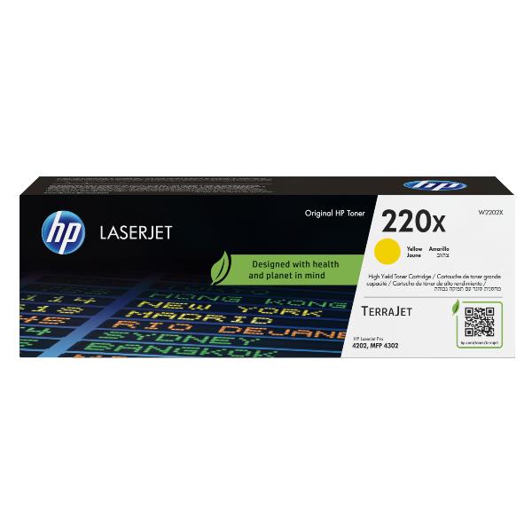 Cartuccia toner originale giallo LaserJet HP 220X - Codice: W2202X
