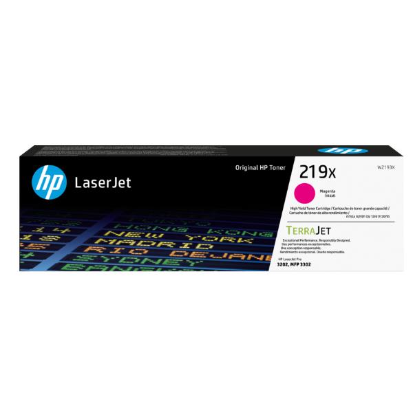 Cartuccia toner originale ad alta capacità LaserJet HP 219X magenta Codice: W2193X