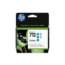 Confezione da 3 cartucce di inchiostro ciano originale DesignJet HP 712 da 29 ml Codice: 3ED77A
