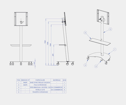 Gyro Trolley per Samsung Flip 2 55-65 OM17122